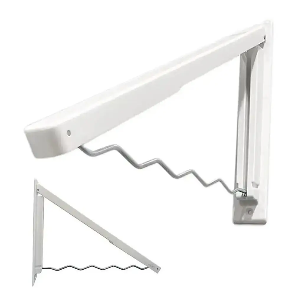Wall Mounted Retractable Clothes Hanger Space Saving Self-adhesive Foldable Clothing Rack Drying Rack for Laundry Clothes 4