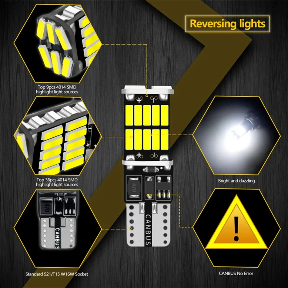 Luzes LED Canbus carro, nenhum erro, 26SMD, acessórios interiores, lâmpadas, cauda, IP67, T10, W5W, 168, 194, 6000K, 2 pcs, 6 pcs, 10 pcs, 20 PCes, 30 PCes