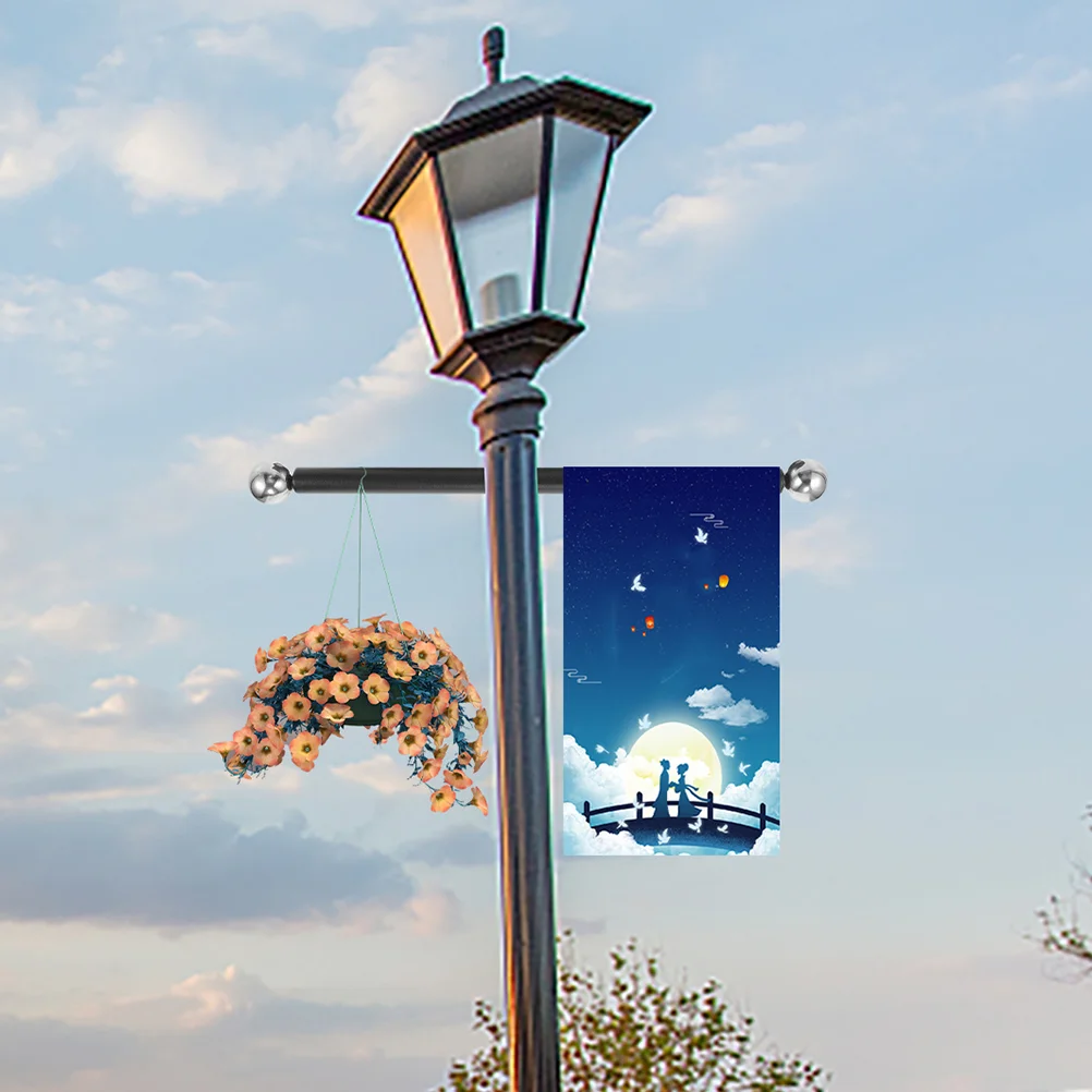 

Light Rest Handle Replacement Lamp Post Cross Arm Ladder Frame Flag Pole Holder for outside House Crossing