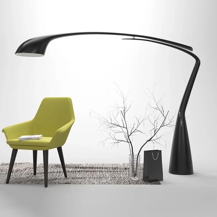 Black Floor Lamp Modern White Big Popular Living Room Luxury Light