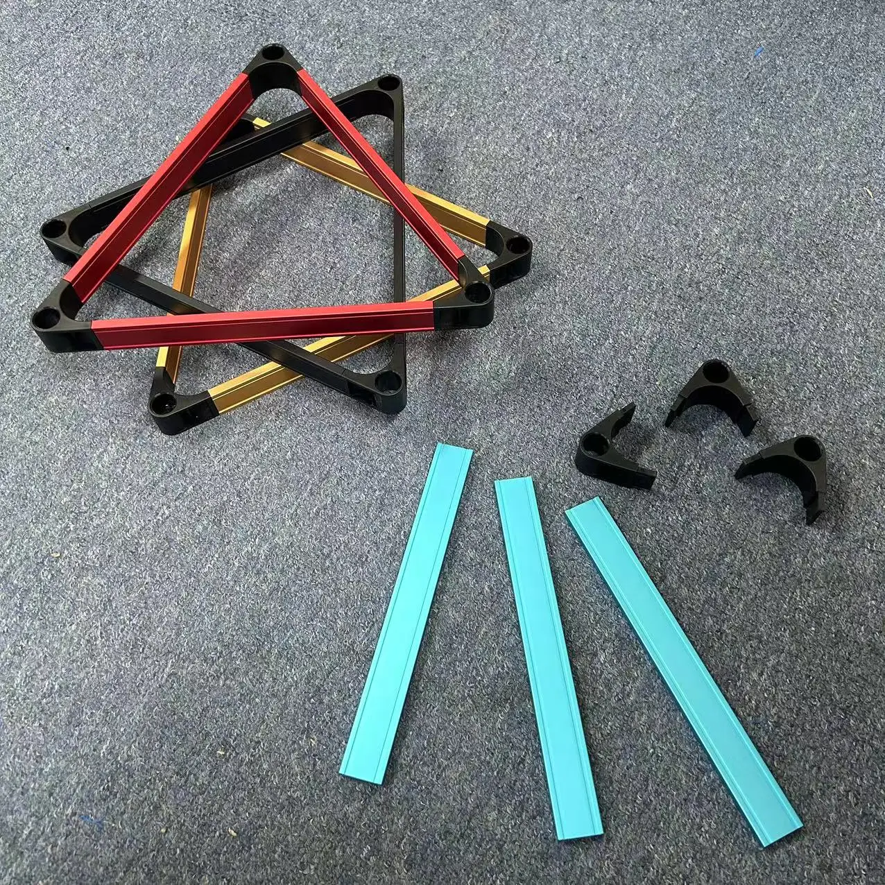 Support Triangle De Piscine Uxcell - 8 Supports à Balles Pour Billard 2-1/4 Pouces - Vert