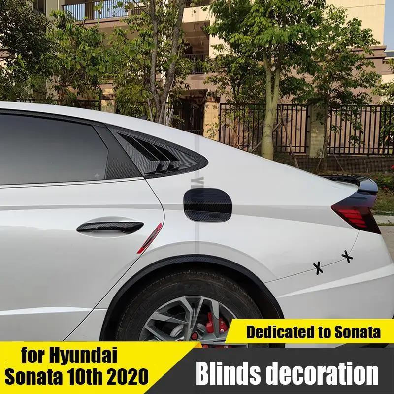 

For Hyundai Sonata 2020 DN8 rear triangular blinds ABS modified special side window decoration exterior