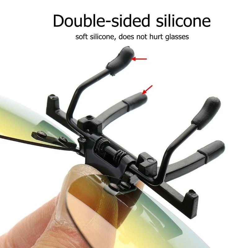 UV400 Day and Night Vision Polarized Sunglasses Clip-on Anti-Glare Driving Glasses Flip-Up Sunglasses Lens polarized sunglasses night vision sunglasses driving glasses anti glare sunglasses