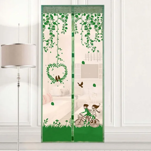 Summer Magnetic Mesh Net Door Curtain-Automatic Closing and Anti Mosquit-Quick and Easy to Install magnetic screen door mesh 3