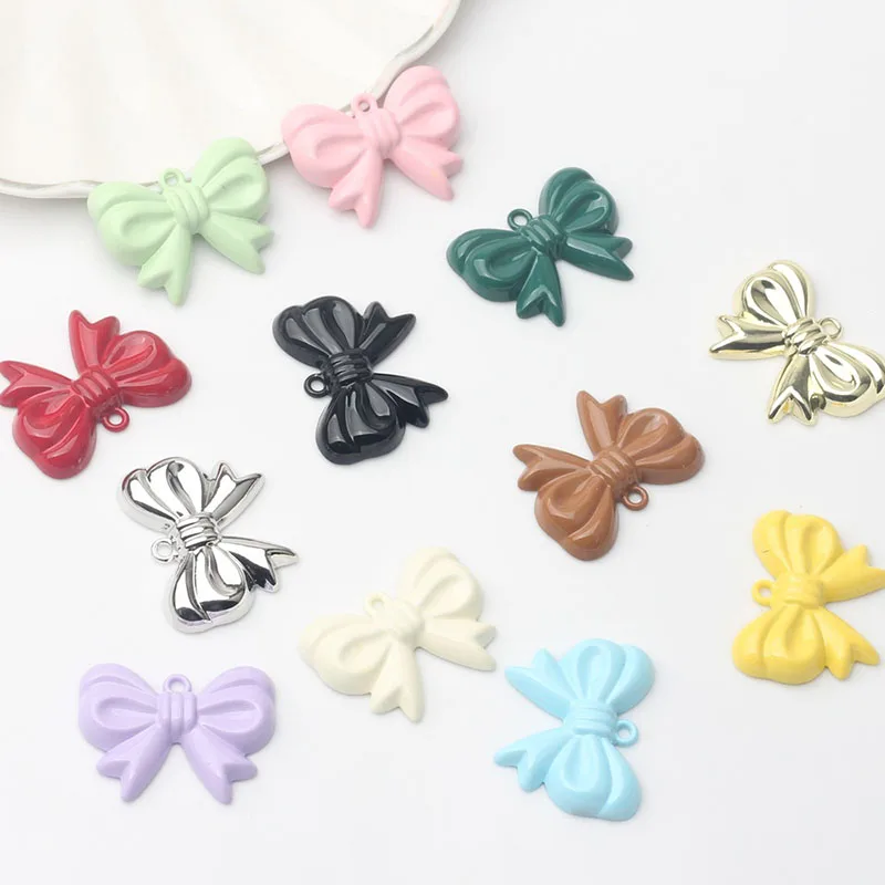 

10Pcs Cute Bowknot Enamel Charms DIY Findings Multicolor Zinc Alloy Bowtie Pendants for Fashion Jewelry Making Accessories Gifts