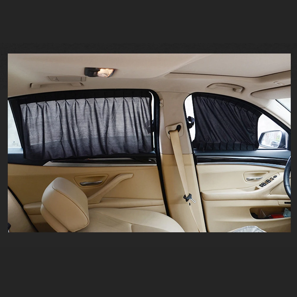 Generic 2 Pcs/Set Car Curtain Automobile Window Sunshade Polyester Sun