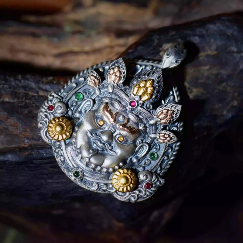 HX China-Chic Pendant Seiko Yellow God of Wealth Pendant for Men and Women Retro Talisman Retro Fashion Jewelry