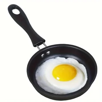 Mini Non-Stick Skillet with Cast Iron Handle - Easy Clean Egg Frying Pan Suitable for Induction Cookers & Gas Stoves 1