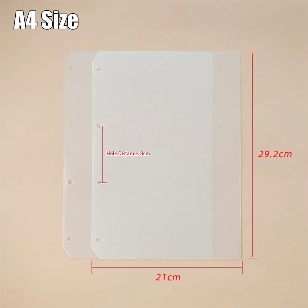 10Pcs A4 A5 A6 A7 노트북 디바이더 문구 액세서리 투명 내부 종이 분리기 무광택 PP 바인더 주최자 배플
