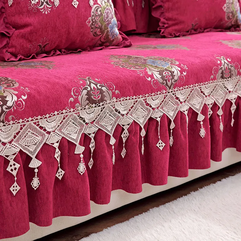 Non-Slip Sofa Covers for Living Room Chenille Sofa Cushion Couch Cover Modern Corner Sofa Towel Seat Pad Multi-size 3