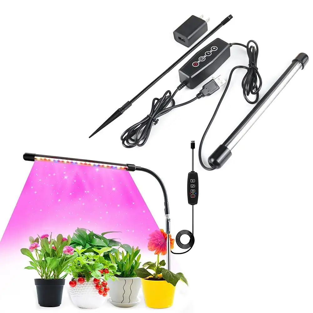 

LED Plant Growth Lamp With 3/9/12 H Timing Function 9 Modes 360 Degree Adjustable Plant Fill Light For Indoor Plants Veg Flower