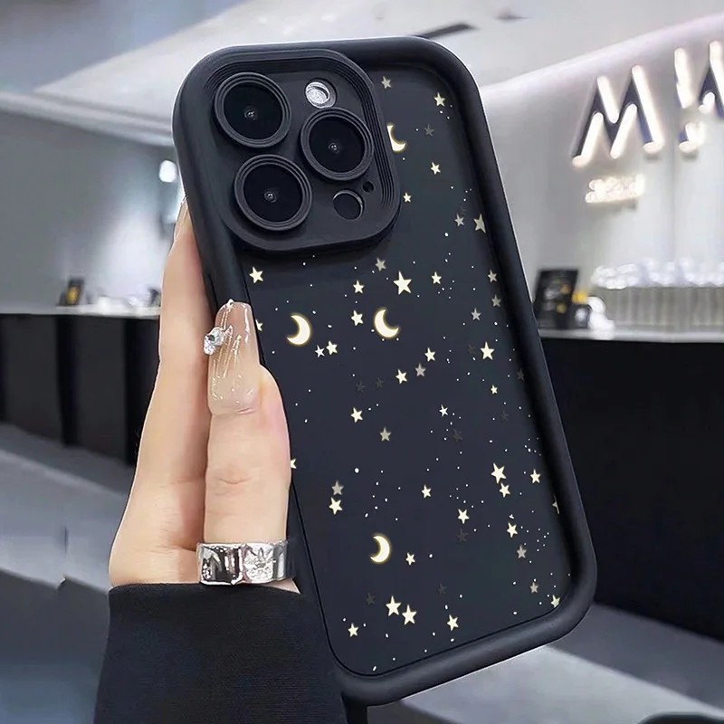 Star Print Soft Silicone TPU Phone Case - Sleek Protective Back Cover
