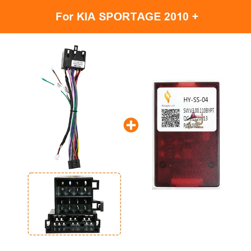 Harness Adapter 16 Pin Plug to 18Pin 24Pin for Hyundai Kia Rio/K5/Soul Connector Car Android Cable And Canbus — view 4