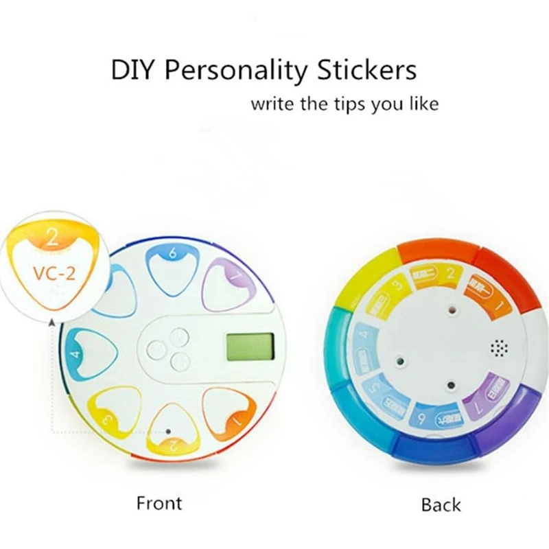 7-Day Automatic Pill Dispenser White Plastic Weekly Smart Timing Pill Reminder For With Alarm 1 PCS