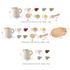 Wooden Children Montessori Toy Teapot Teacup Simulation Kitchen Utensil  BPA Free Silicone Kid Education Pretend Play Toy Gift 6