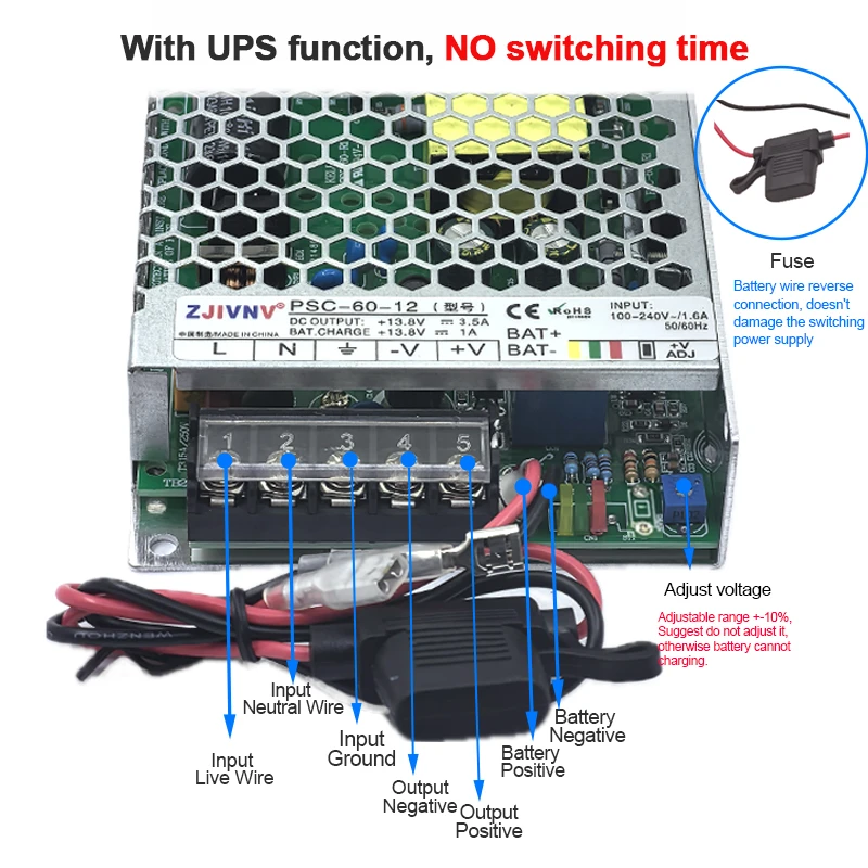60W-UPS-Uninterruptible-power-supply-smps-Switching-Power-Supply-AC-to ...