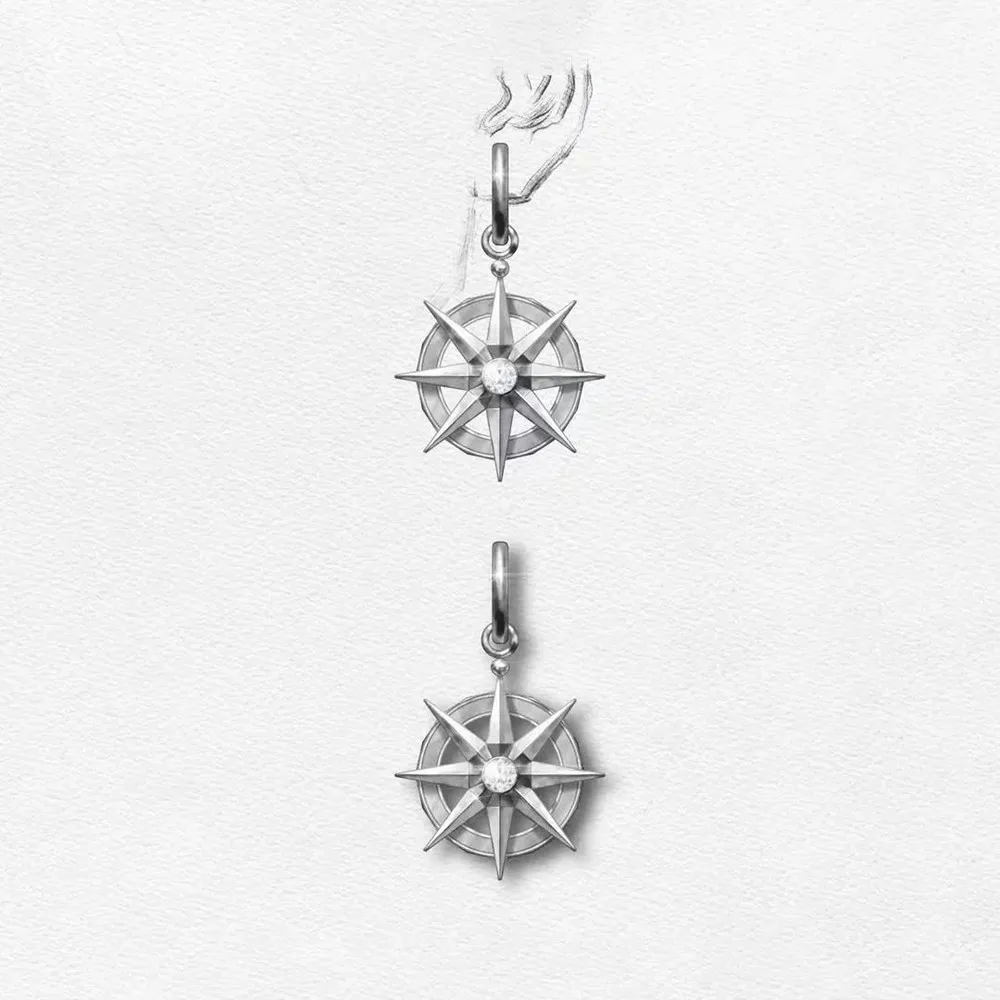 Game Baldur's Gate Gale Dekarios Cosplay Star Pendants Ear Loops Titanium Steel Earrings Jewelry Eardrop Accessories Xmas Props anime ear clips anime brooches