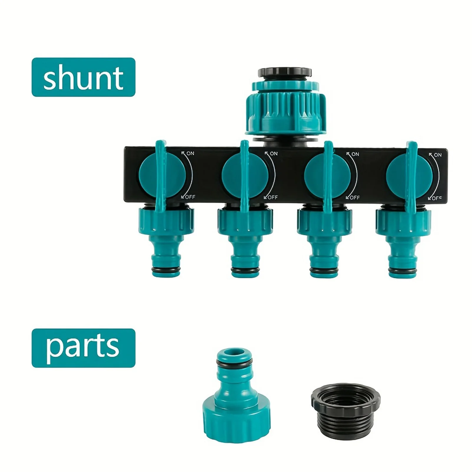 Hose Connector 4 Way Garden Hose Splitter Water Outlet Controller Agricultural Water Tap Connectors Adaptor Valves for Lawn Greenhouse
