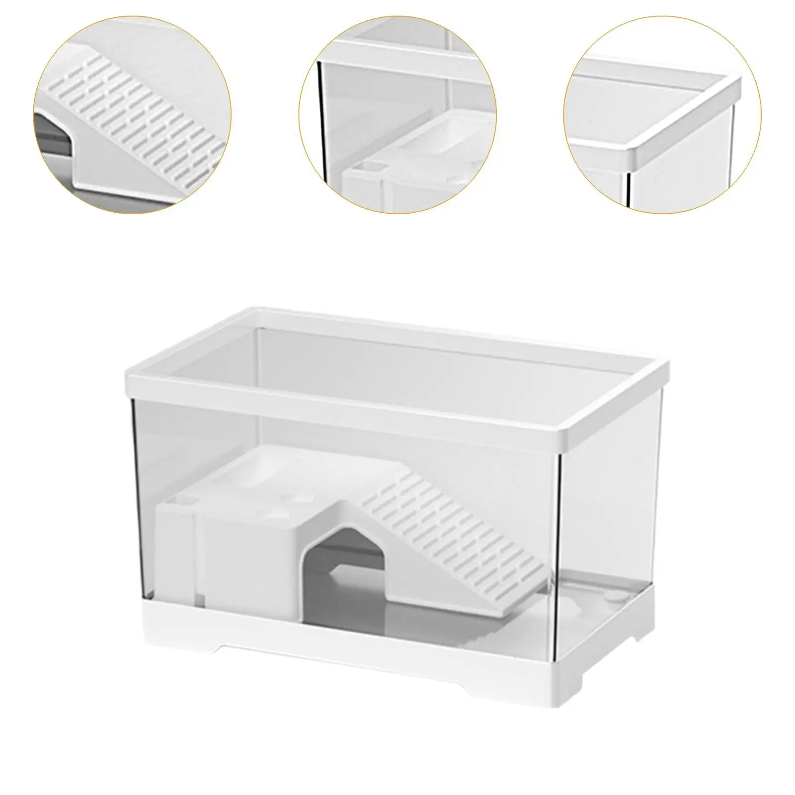 Turtle Tank Aquarium Reptile Habitat Resting Climbing Accessories Box Tortoise Enclosure Starter with Platform Indoor Decor