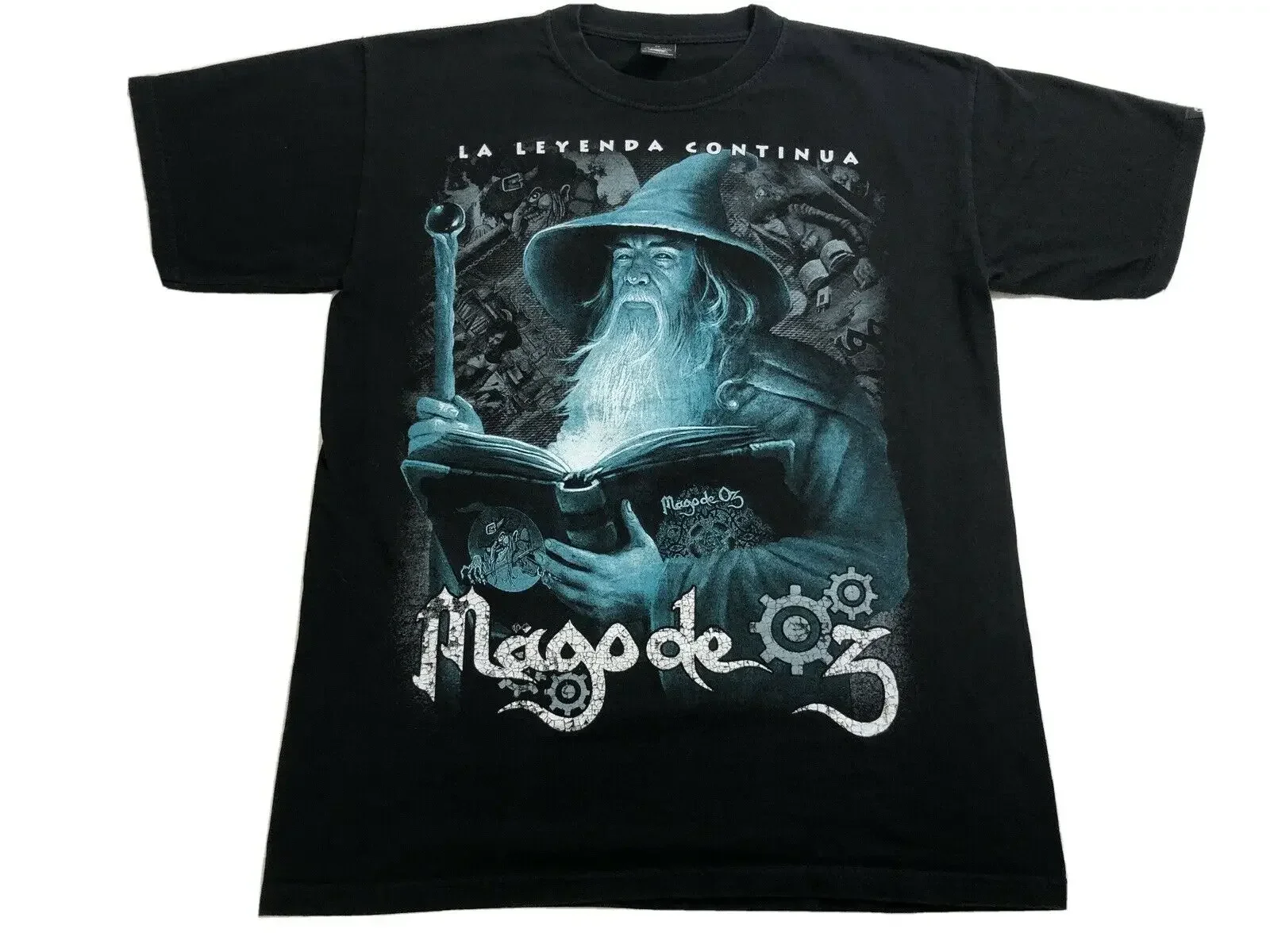 T-shirt Vintage Double Face Mago De Oz Metal Band, Tee Sz L Wizard, RARE Tour, Nouveau, 2024