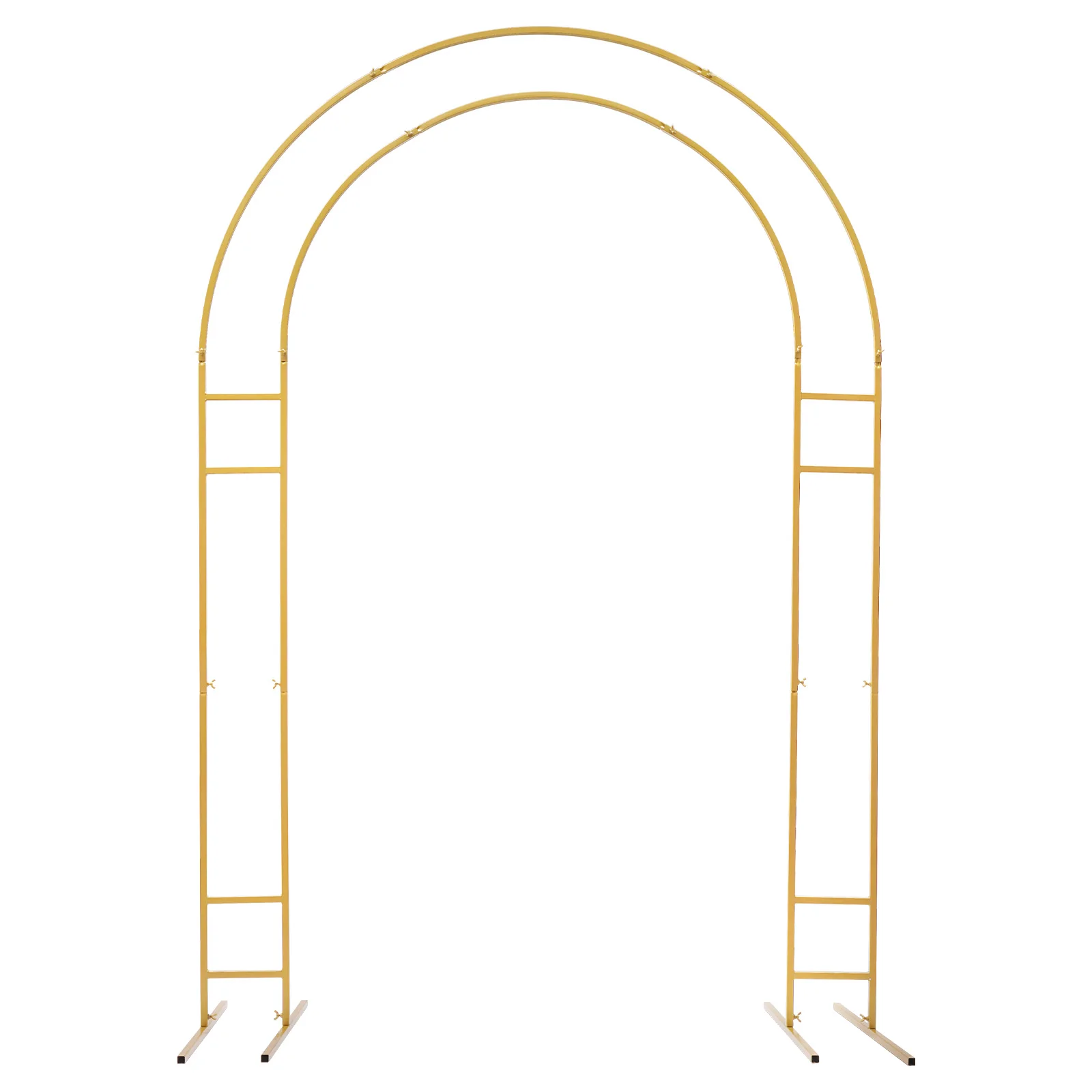 7,2 Fuß Metall-Hochzeitsbogen, Ballonbogen-Hintergrundbogenständer für Hochzeit, Braut, Garten, Hof, Party-Dekoration im Innen- und Außenbereich – Detail 9