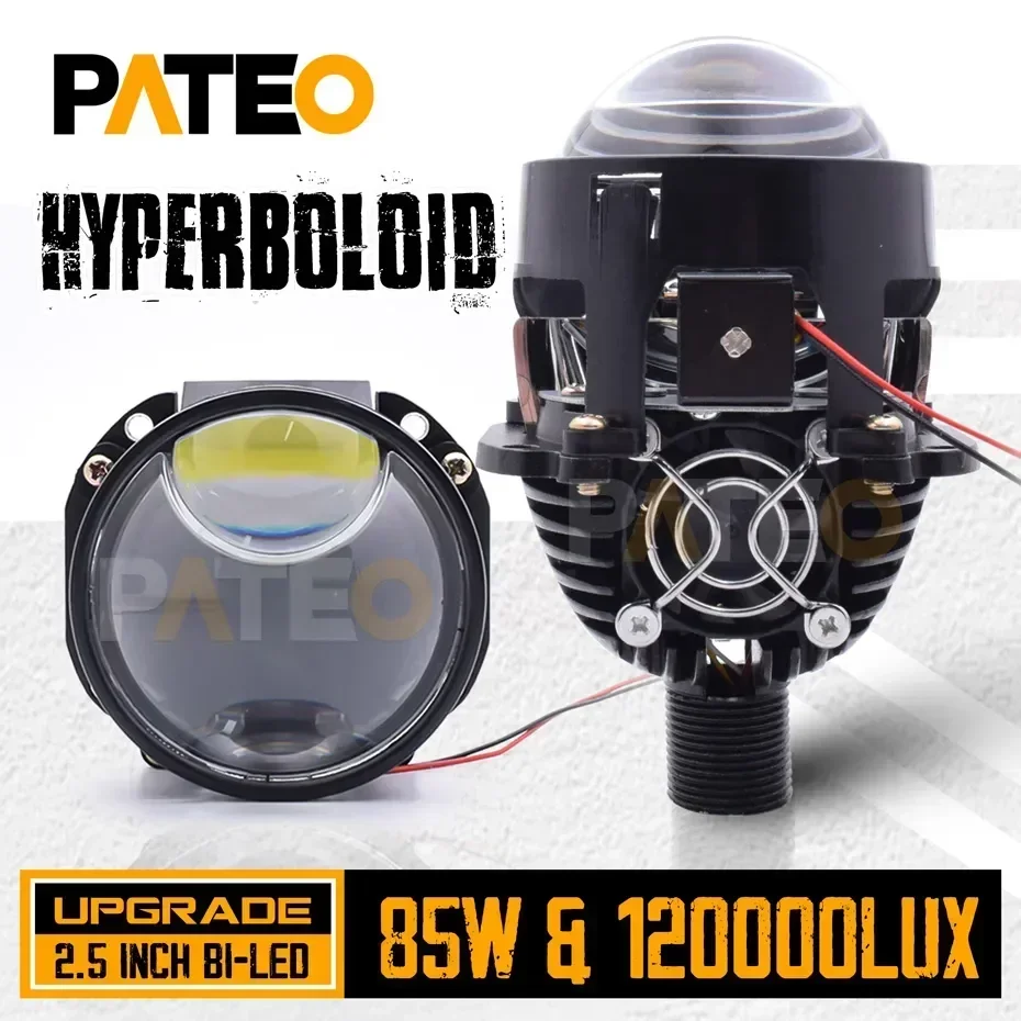 

2.5 inch Bi-LED Lenses Projector H1 H4 H7 9005 9006 Tuning Hyperboloid lens LED Headlight Styling Kit Motorcycle Car Accessories