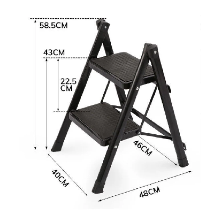 سلم منزلي قابل للطي من سبائك الألومنيوم ، كرسي متعرج صغير ، سلالم عائلية