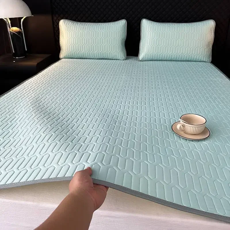 2025 popular simple, fresh and cool silk digital printing latex mat feels cool and smooth to the touch 5