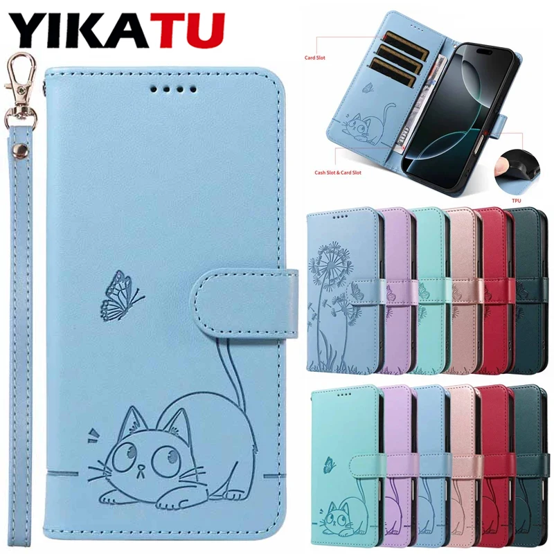 Leather Flip Wallet Phone Case Cover