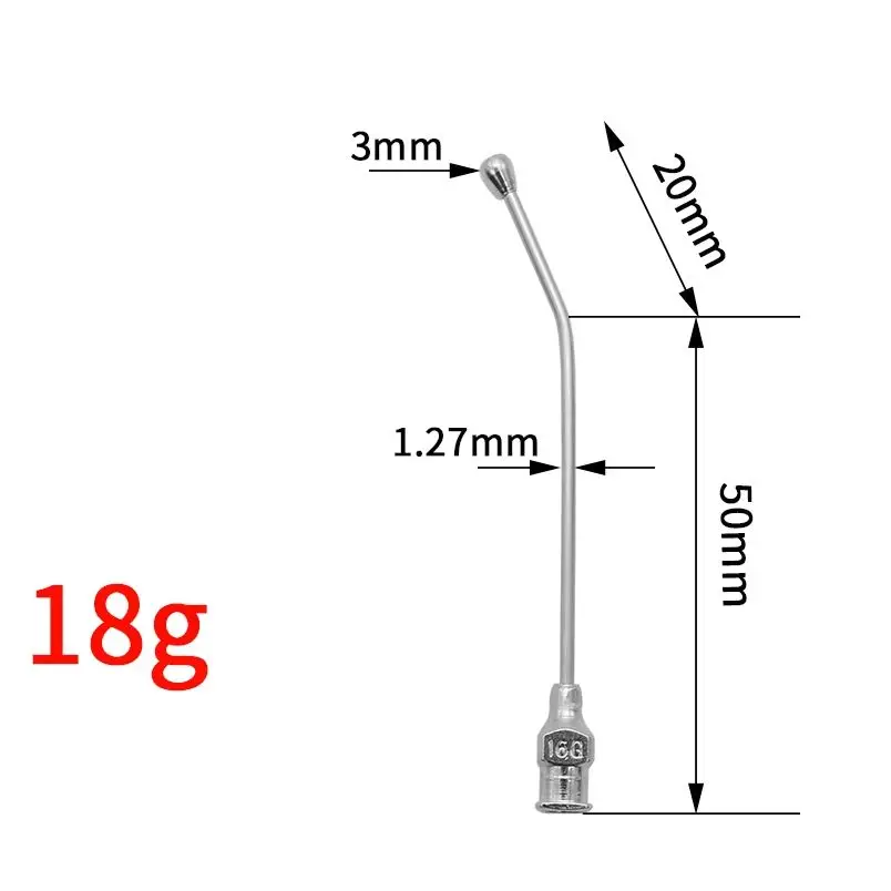 6 Pcs Pet Elbow Gavage Needle Feeding Kit Curved Gavage Tubes Bird Feeding Feed Needles Set Mice/Parrots/Birds/Poultry