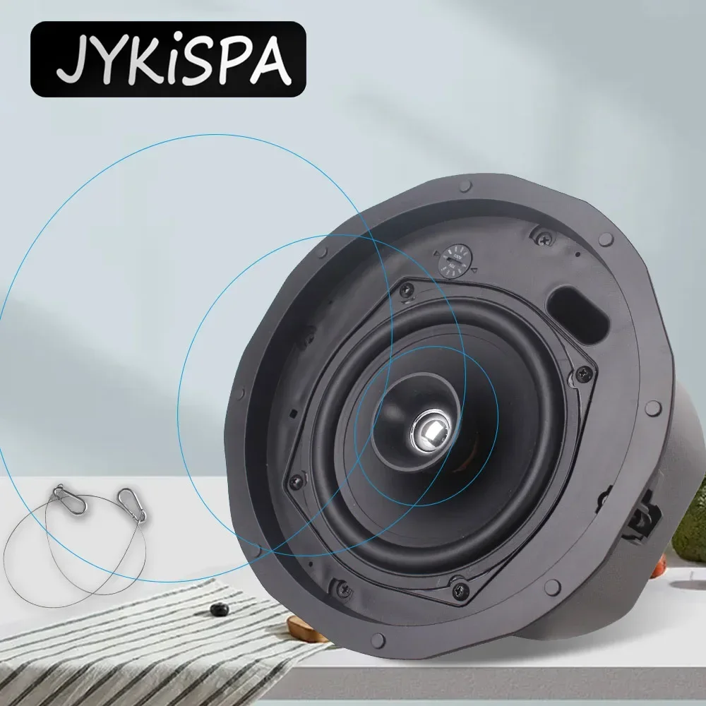 6.5 Inch Stereo Coxial Ceiling Loadspeaker Powerful Bass Clear Sound for  Room/Store/School Column Music MP3 MP4 Super Bass 3 5mm jack aux mini burger column speaker hamburger wired sound box loundspeaker stereo super bass hi fi audio music