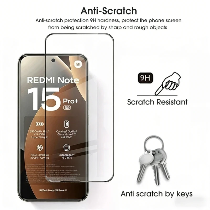 3PCS 9D Tempered Glass Screen Protector and Case Set with Curved Edge Guard