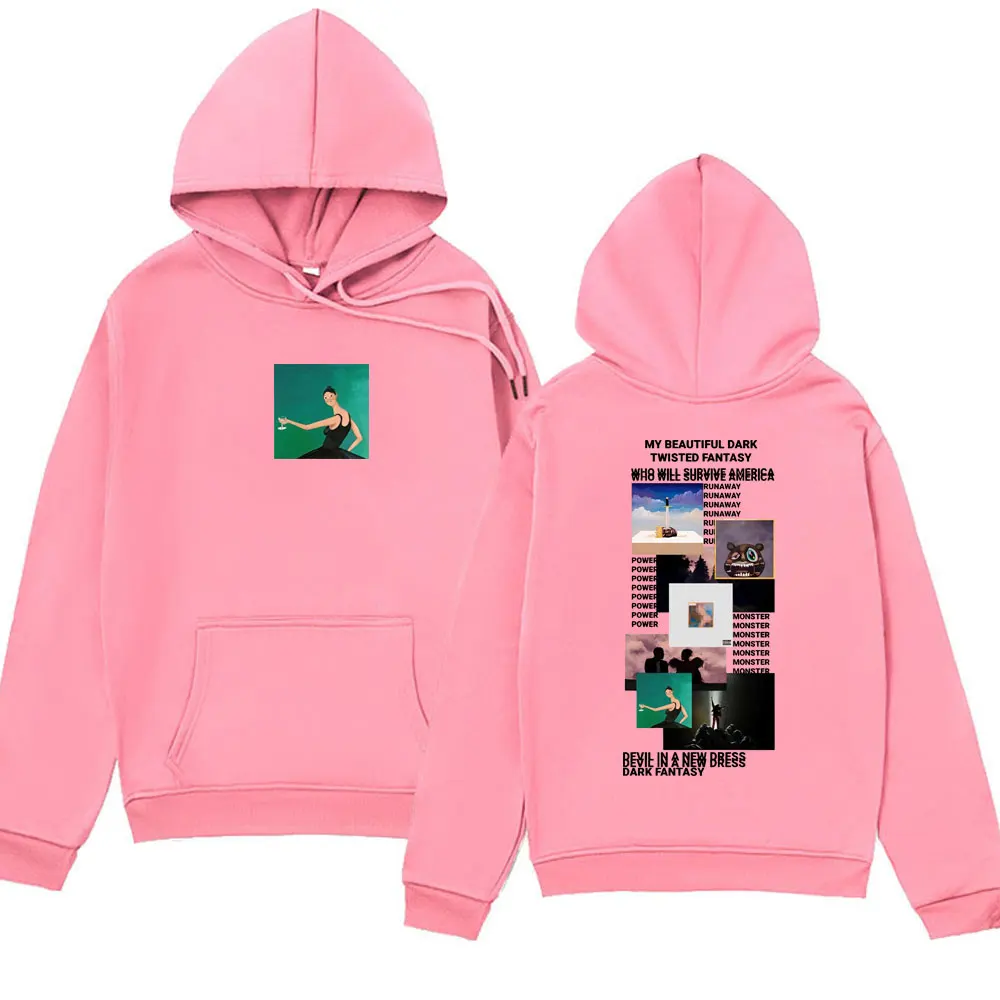 Kanye West The College Dropout Printed Hoodies Men and Women Hip Hop Fashion Trend Sweatshirts Vintage Harajuku Fleece Pullover