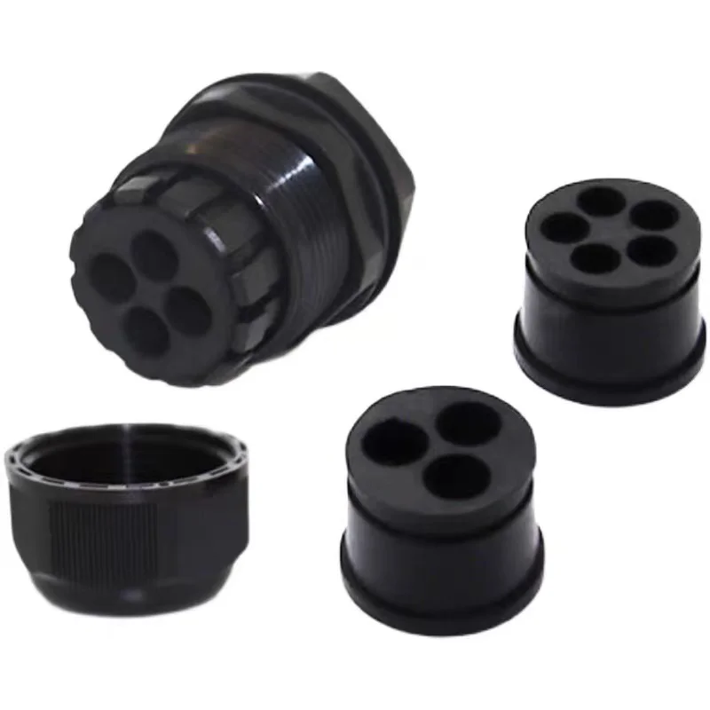 Cable Gland 10 Pcs M25 More Holes Cable Gland Split Waterproof Plastic Cable Gland With Tow Holes M25*1.5 Nylon