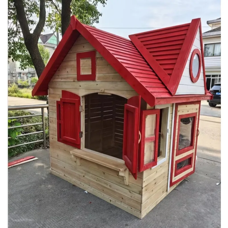 รูปสินค้า บ้านเล่นกลางแจ้ง หุ่นยนต์เคลื่อนไหว สนามเด็กเล่นสวนหลังบ้าน