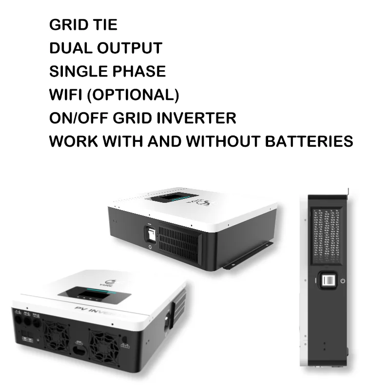 잉파 6.2kW 48V 220V 하이브리드 인버터 120A MPPT 충전 48V 220V 230V 듀얼 출력 온/오프 그리드 BMS 와이파이 태양광 인버터 PV 인버터