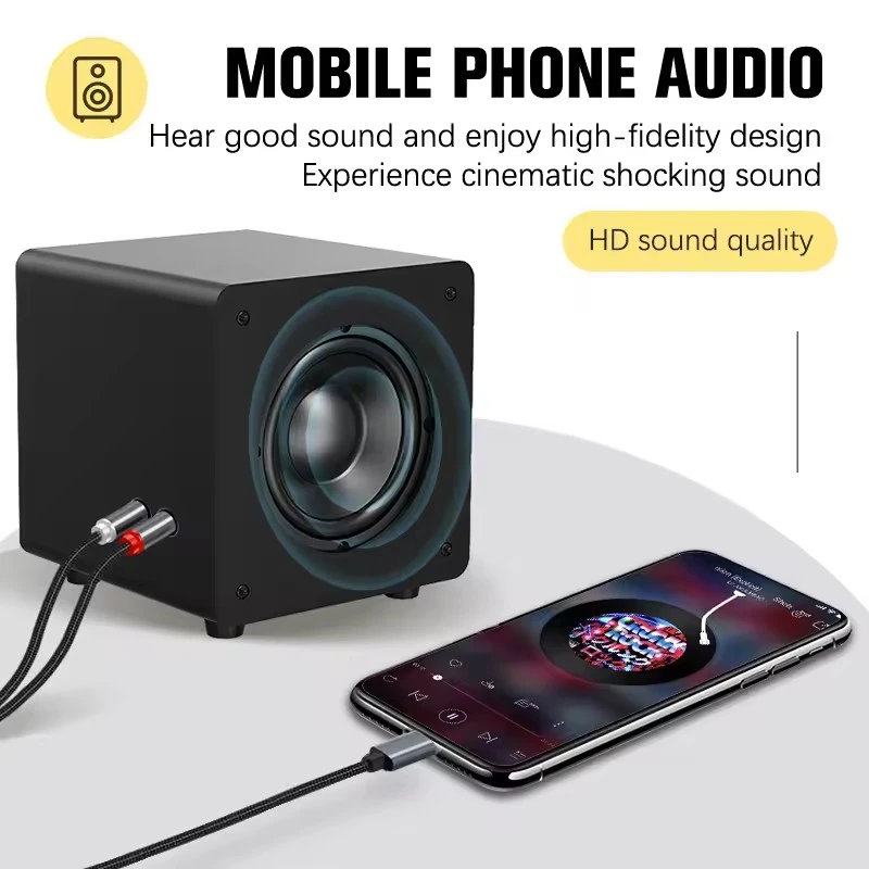 Premium USB-C to Dual RCA Audio Splitter Cable for Enhanced Sound Quality