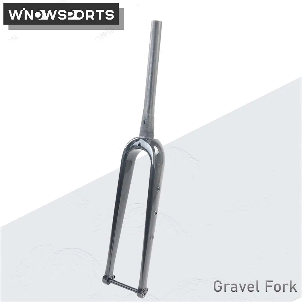 Winowsports Carbon Gravel Bike Fork Carbon Bicycle Fork T800 Toray Gravel Bike Fork Disc Brake