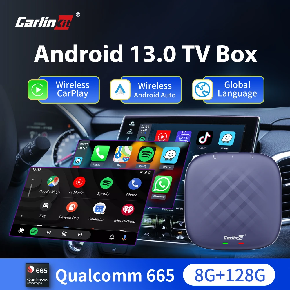 CarlinKitAndroid13TVBoxAndroidAutoWirelessCarPlayCar