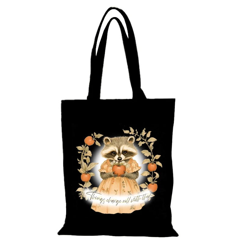 Neue Handtaschen Freizeit die Einkaufstasche Cartoon Nette Falten Einkaufstasche Dame Taschen frauen Handtasche Eco Shopper Strand Tuch Leinwand mann – Detail 9