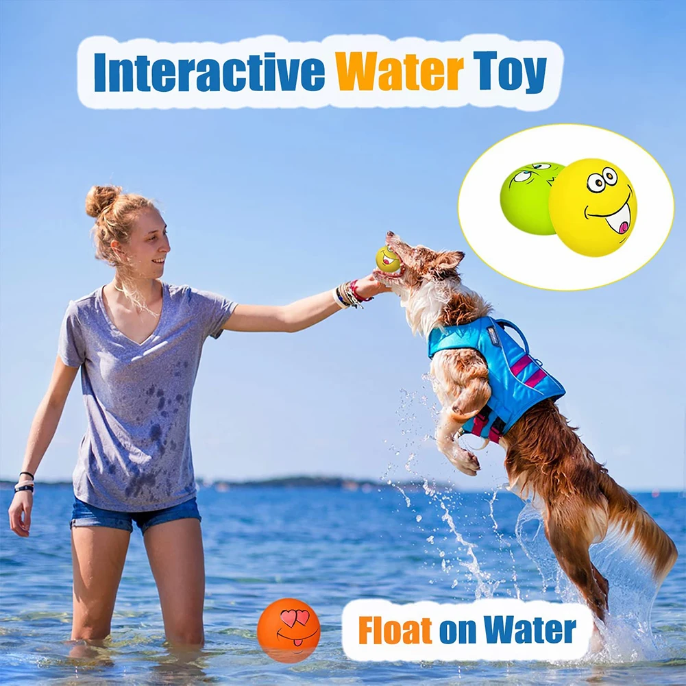 6 Pcs Latex Dog Squeaky Toys Rubber Soft Dog Toys Chewing Squeaky Toy Fetch Play Balls Toy for Puppy Small Pets Dog Accessories 6
