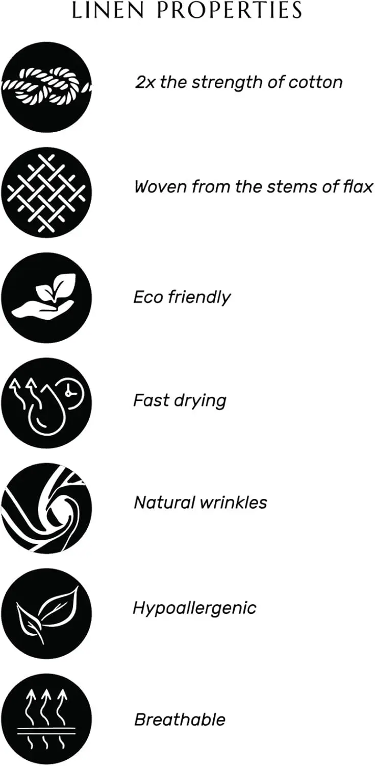 Linen Tablecloth 52 x 52 Inch - 100% Pure Linen Green and Natural Square Tablecloth - Morgan Check, Machine Washable Table Throw