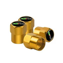 4 - Pack Premium Car Tire Air Valve Caps Covers (Golden VRS)