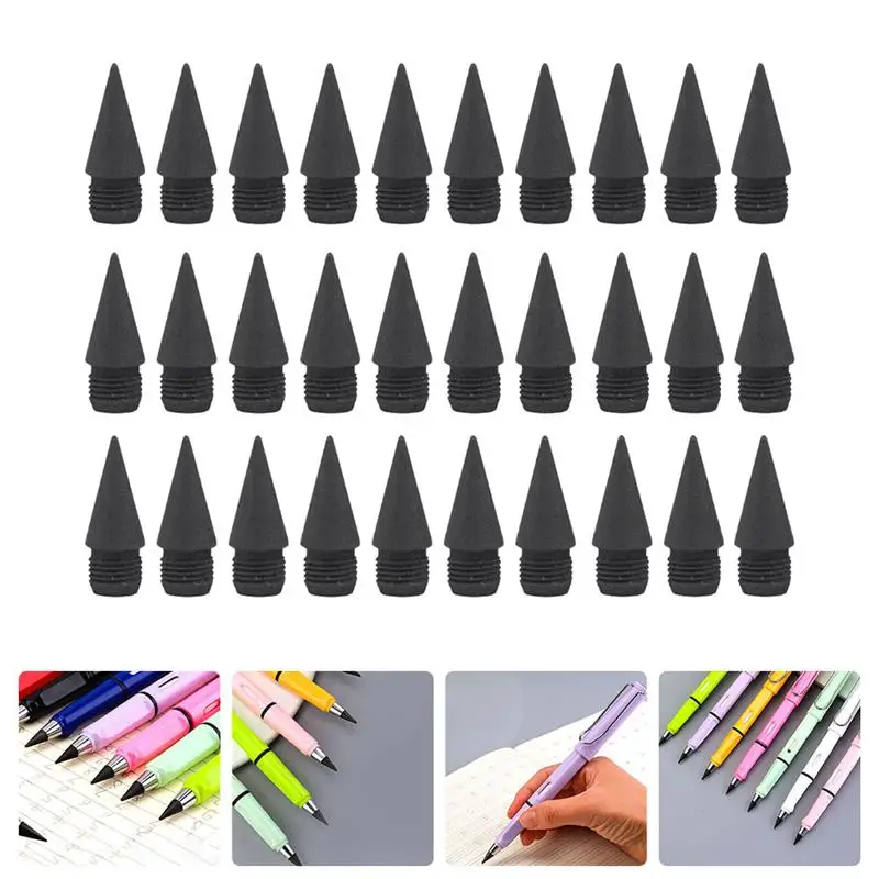 30Pcs Pencil Inkless Tips Nib Pen Everlasting Writing Nibs Tip
