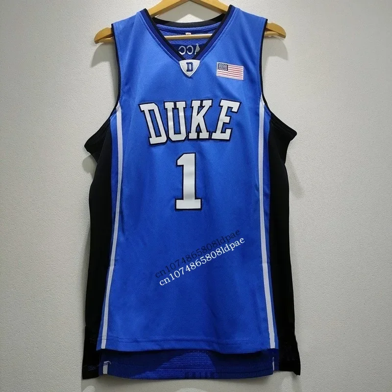 Basketball Jerseys Men Oversize 1 Irving Duke University Embroidery Sewing Breathable Athletic Sport Street Hip Hop Sportswear