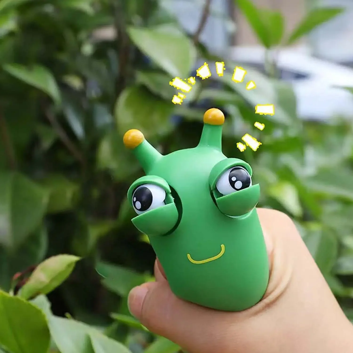 Funny Squeeze Toy Green Eye Caterpillar Pinch Toys Adult Kids Stress Relief Toy Creative Decompression Toy 6