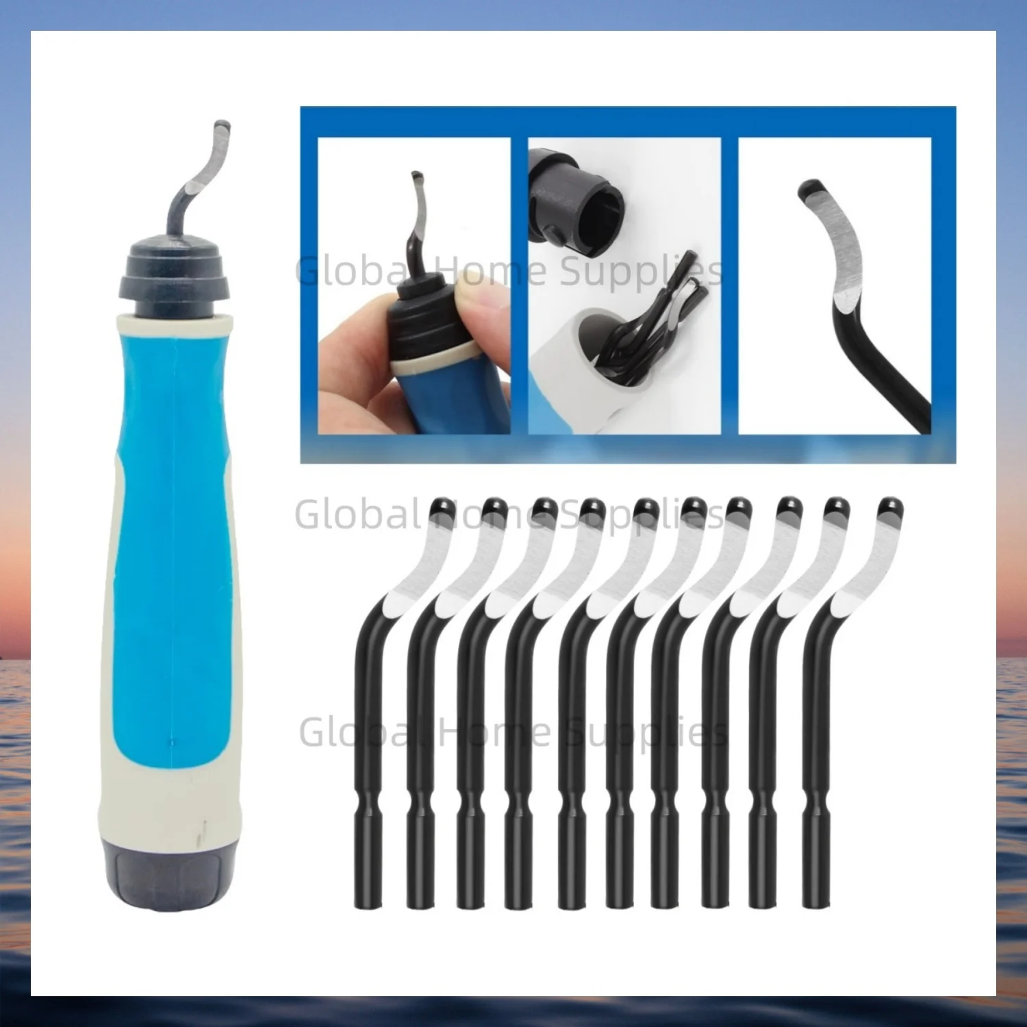 NG1000 Gratentfernungs-Reibahlenwerkzeug BS1010 BS1018 BK3010 BS3010 Hochwertiges Schwenkblätter-Entgratungswerkzeug-Set, ideal für Sanitär