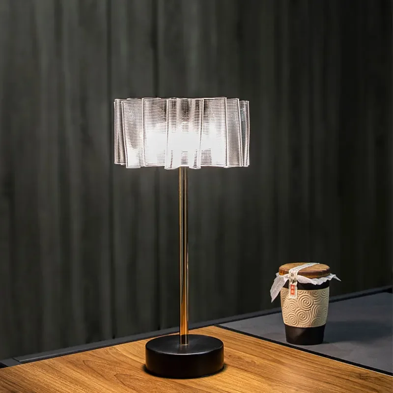 Description Picture 4 of itemAluminum USB Rechargeable Table Lamp LED Crystal Eye Protection Desk Lamp Touch Dimming Night Light Atmosphere Decorative Lights