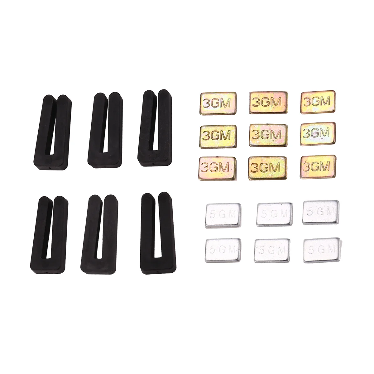 6 Sets of Ceiling Fan Blade Balancing Kit Fan Weight Balancing Kit Include Self-Adhesive Metal 5G Weight and 3G F