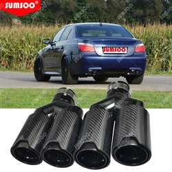 Genuine SUMSOO Y style outlet 80 Double Muffler Tips Universal M performance Carbon Fiber Exhaust Tips End Pipes for BMW Series